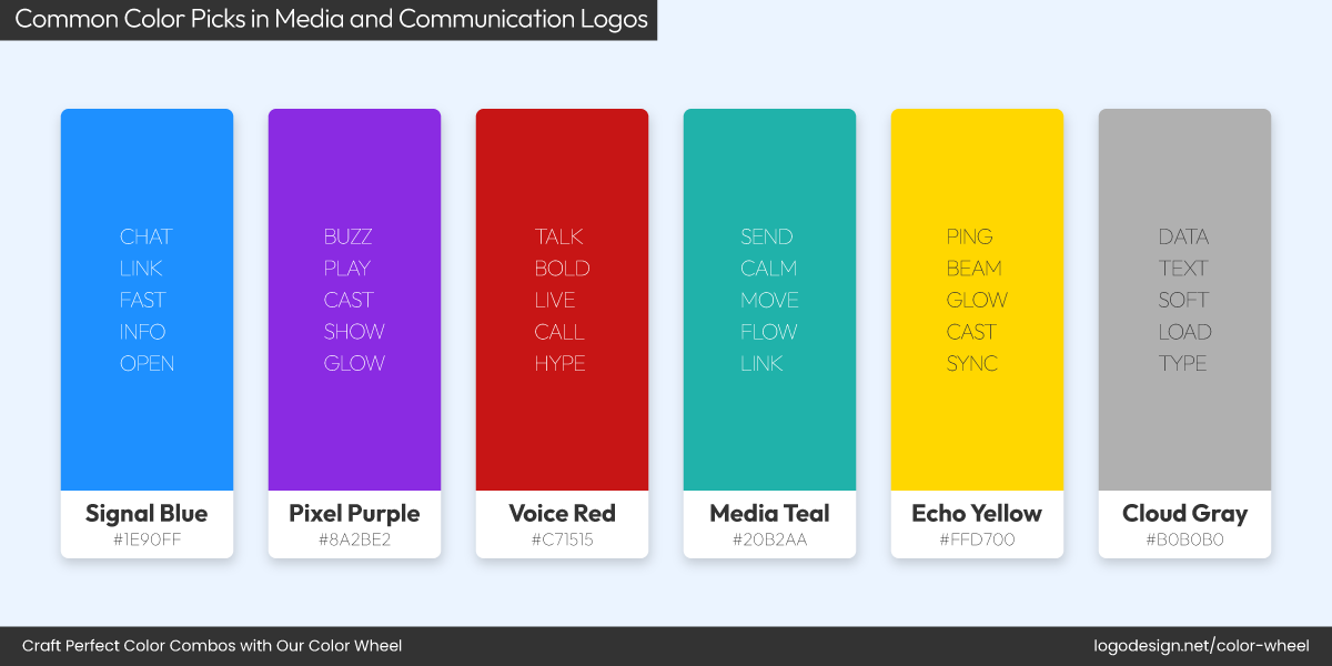 Media and Communication Color Palette Media and Communication Color Palette