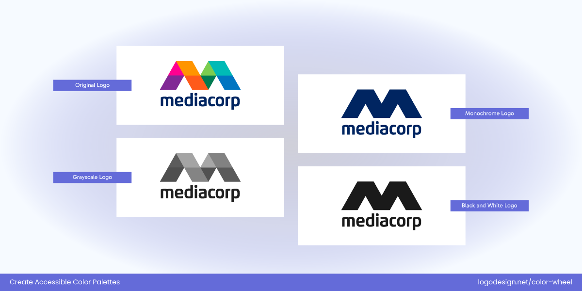 MediaCorp Logo in different color scales MediaCorp Logo in different color scales