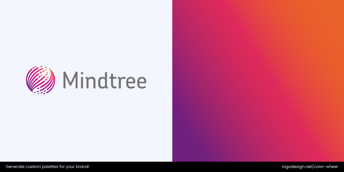 The Mindtree logo’s pink‑to‑orange gradient adds depth, vibrancy, and modern appeal