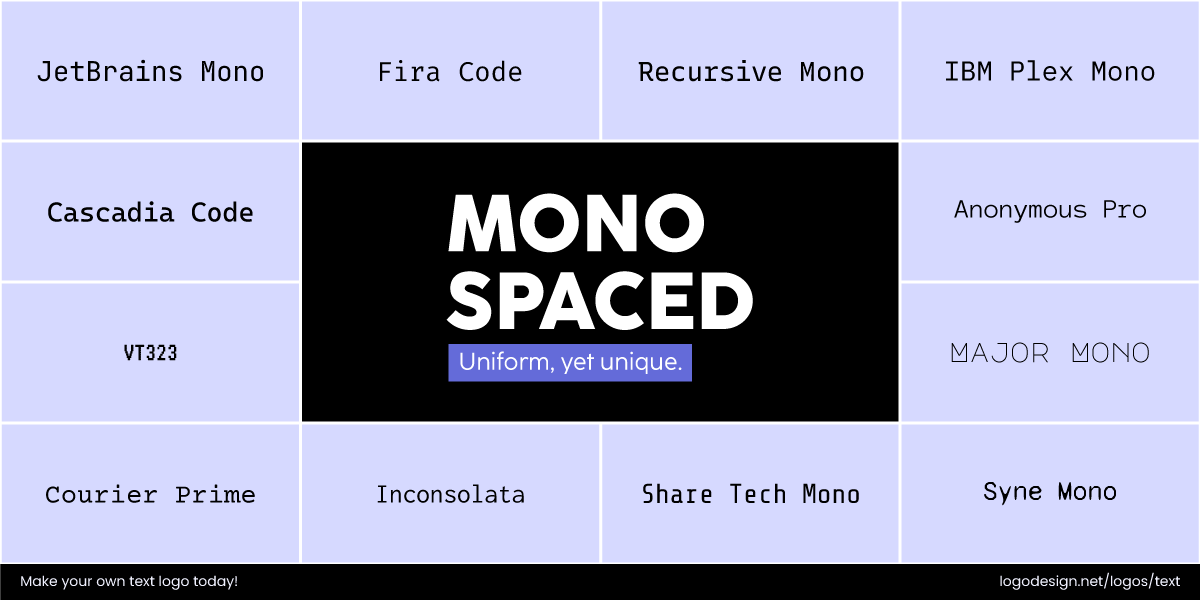 Monospaced Fonts Monospaced Fonts