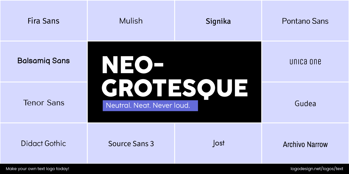 Neo-Grotesque Fonts Neo-Grotesque Fonts