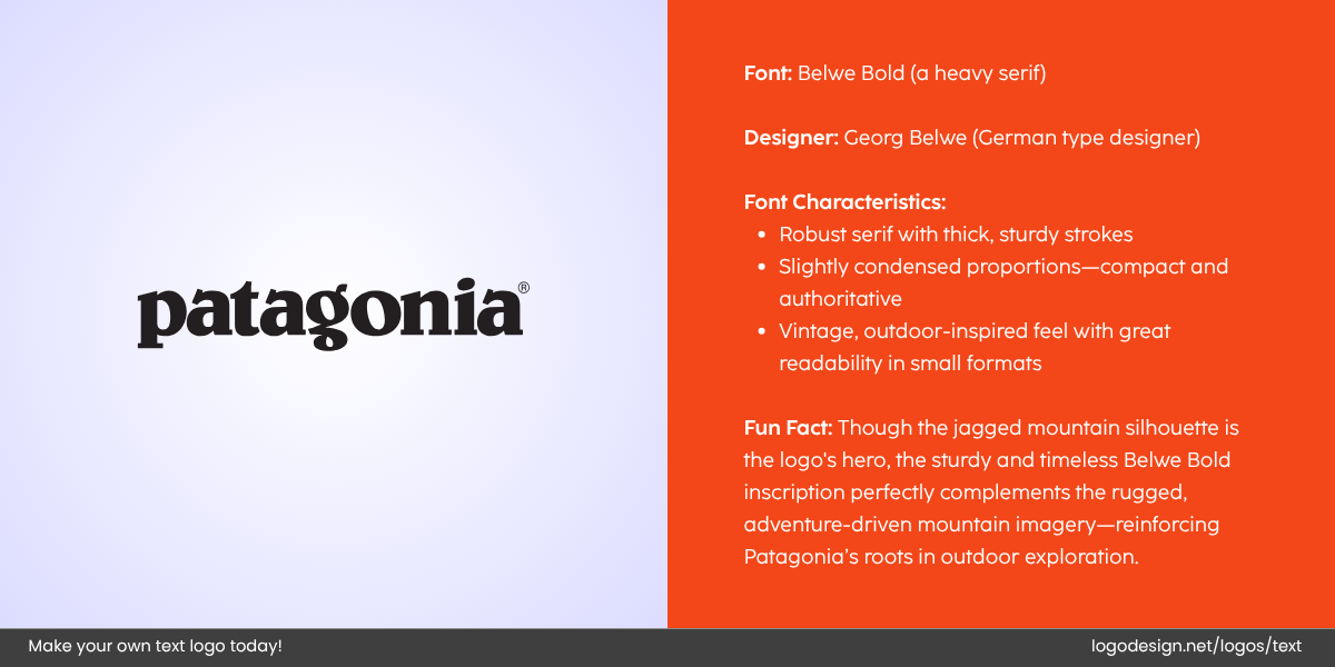 Patagonia Logo Font and Typography Patagonia Logo Font and Typography