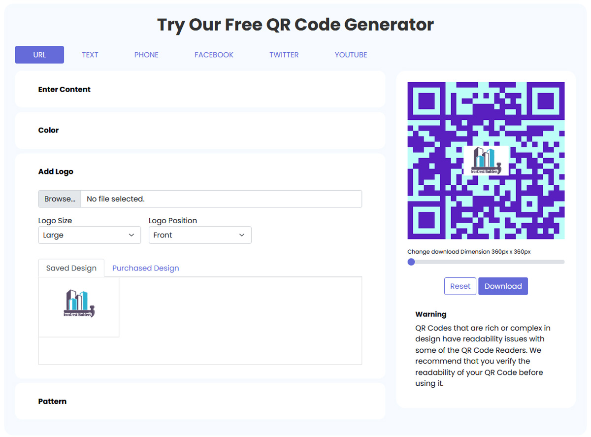 Add business logo to your QR code Add business logo to your QR code