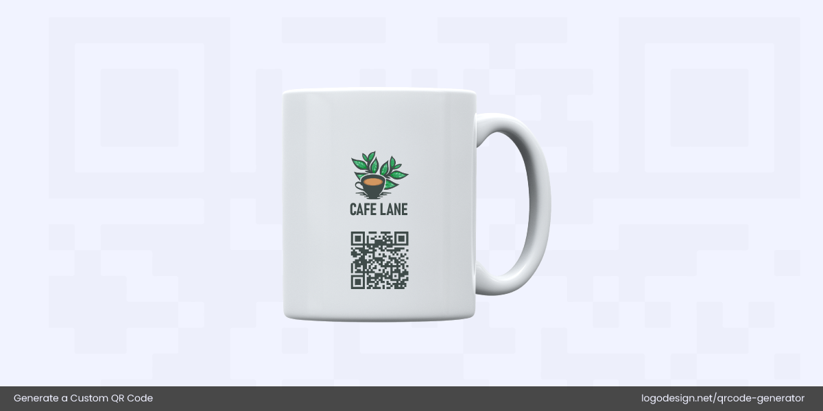Mug customized with a trackable QR code Mug customized with a trackable QR code