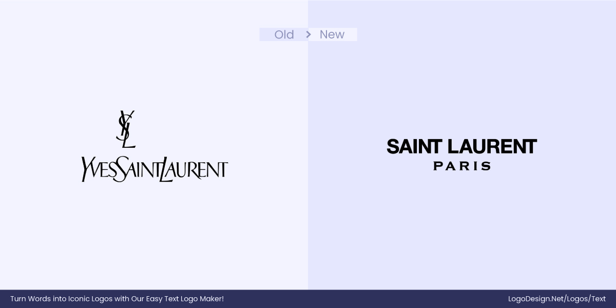 Saint Laurent Logo Before After Saint Laurent Logo Before After