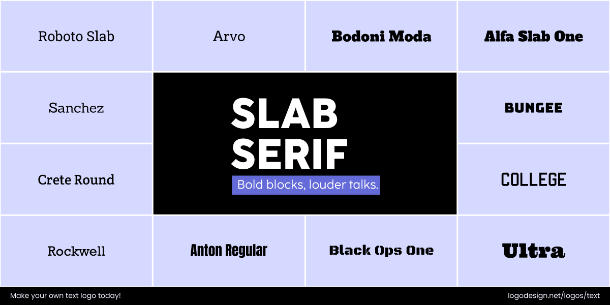 Slab Serif Fonts Slab Serif Fonts