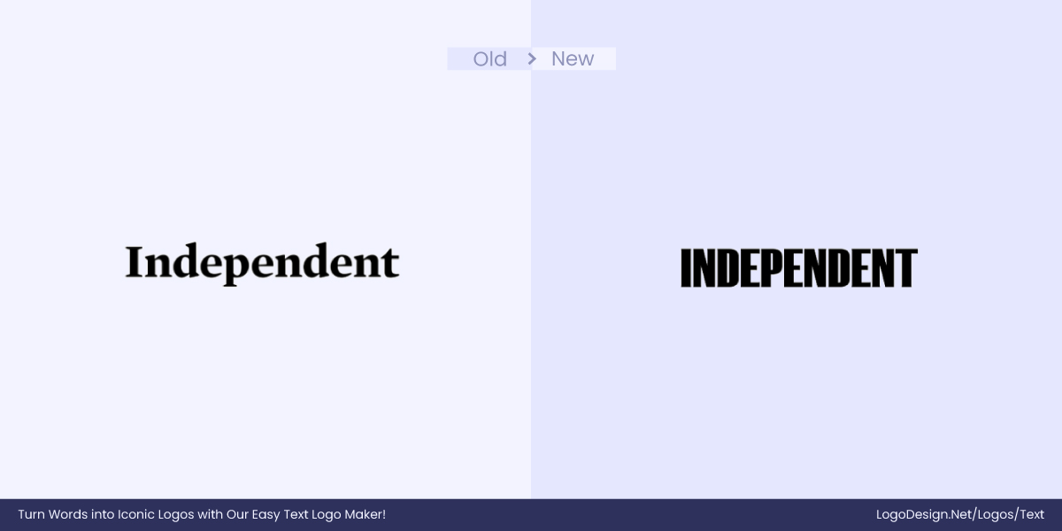 The Independent Logo Before After The Independent Logo Before After
