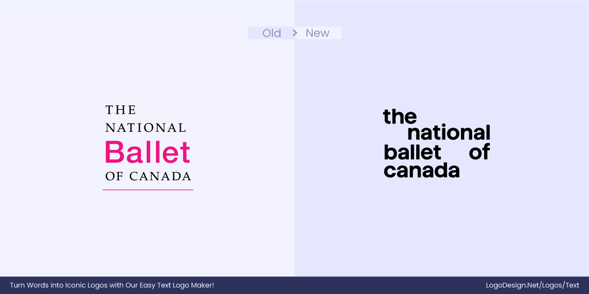 The National Ballet of Canada Logo Before After The National Ballet of Canada Logo Before After