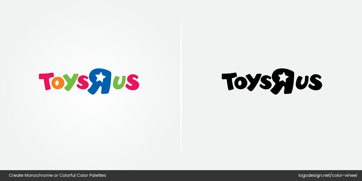 Toys R Us Monochrome vs Color Toys R Us Monochrome vs Color