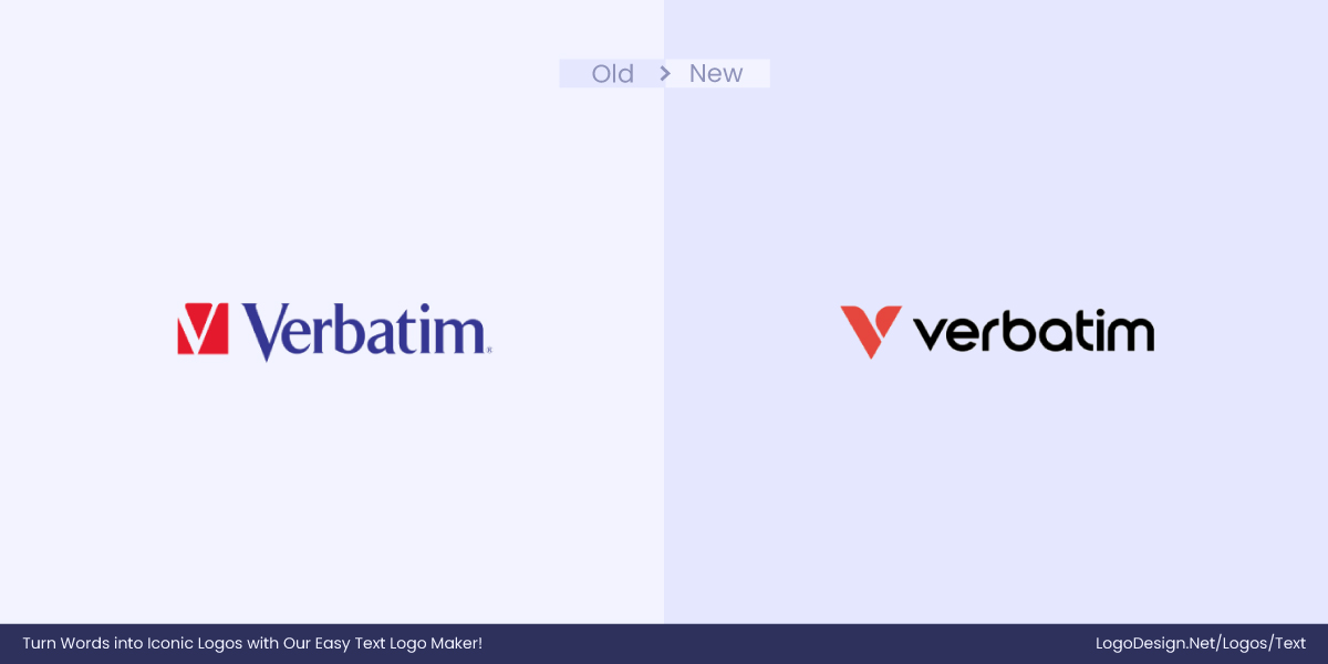 Verbatim Logo Before After Verbatim Logo Before After