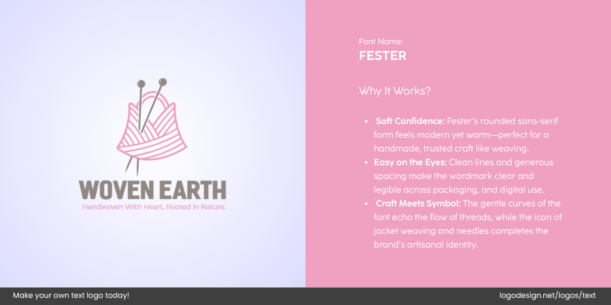 Woven Earth Logo Font and Typography Woven Earth Logo Font and Typography