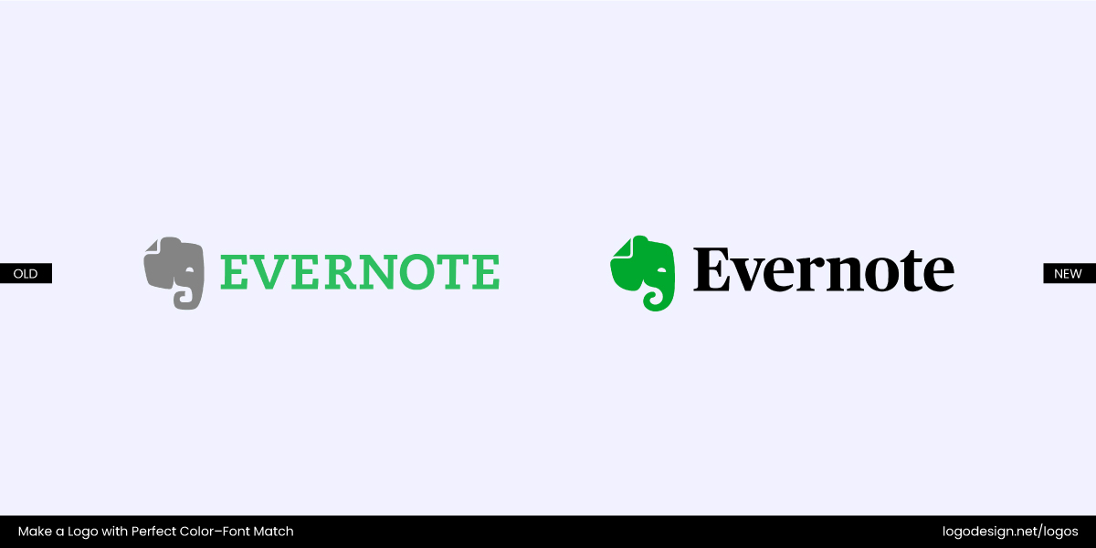 Evernote Logo old vs new Evernote Logo old vs new