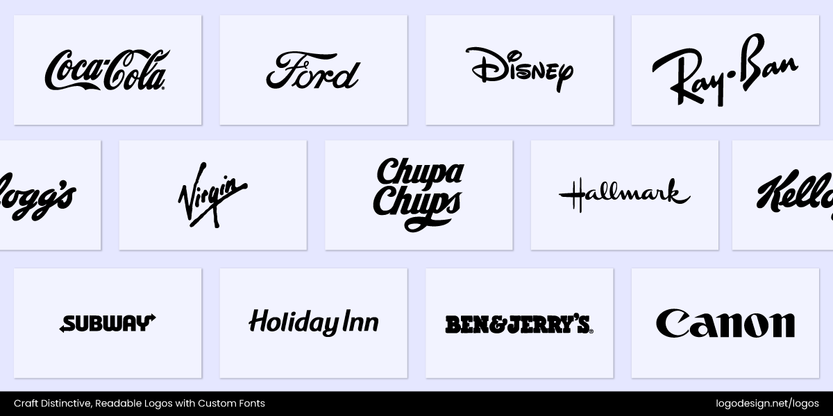 Script or Decorative Font Logos Script or Decorative Font Logos