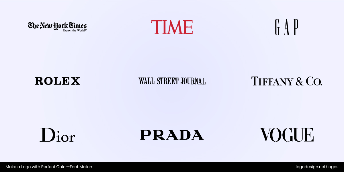 Serif Font Logos Serif Font Logos