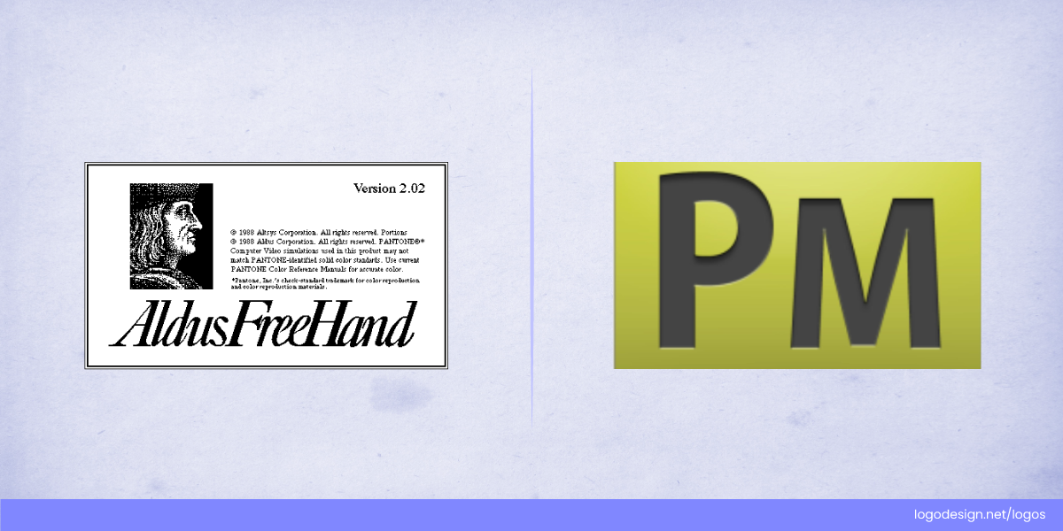 Adobe PageMaker Logo Aldus Freehand logo