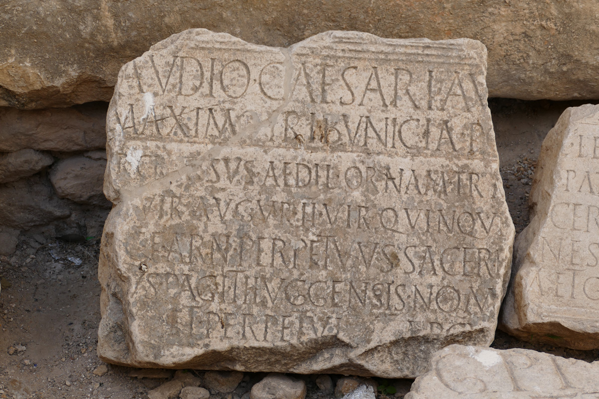 Ancient Roman inscriptions in Dougga
