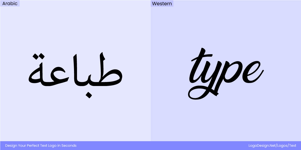 Arabic Calligraphy vs Western Script