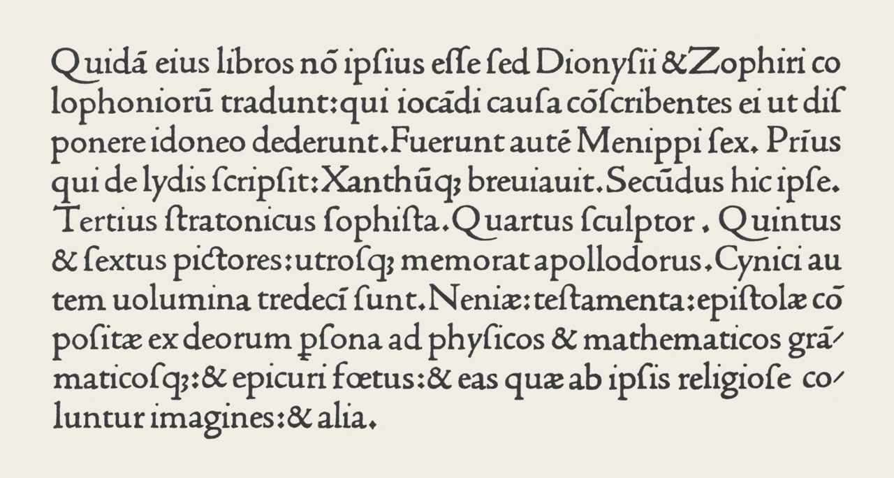 Jenson Roman Typeface