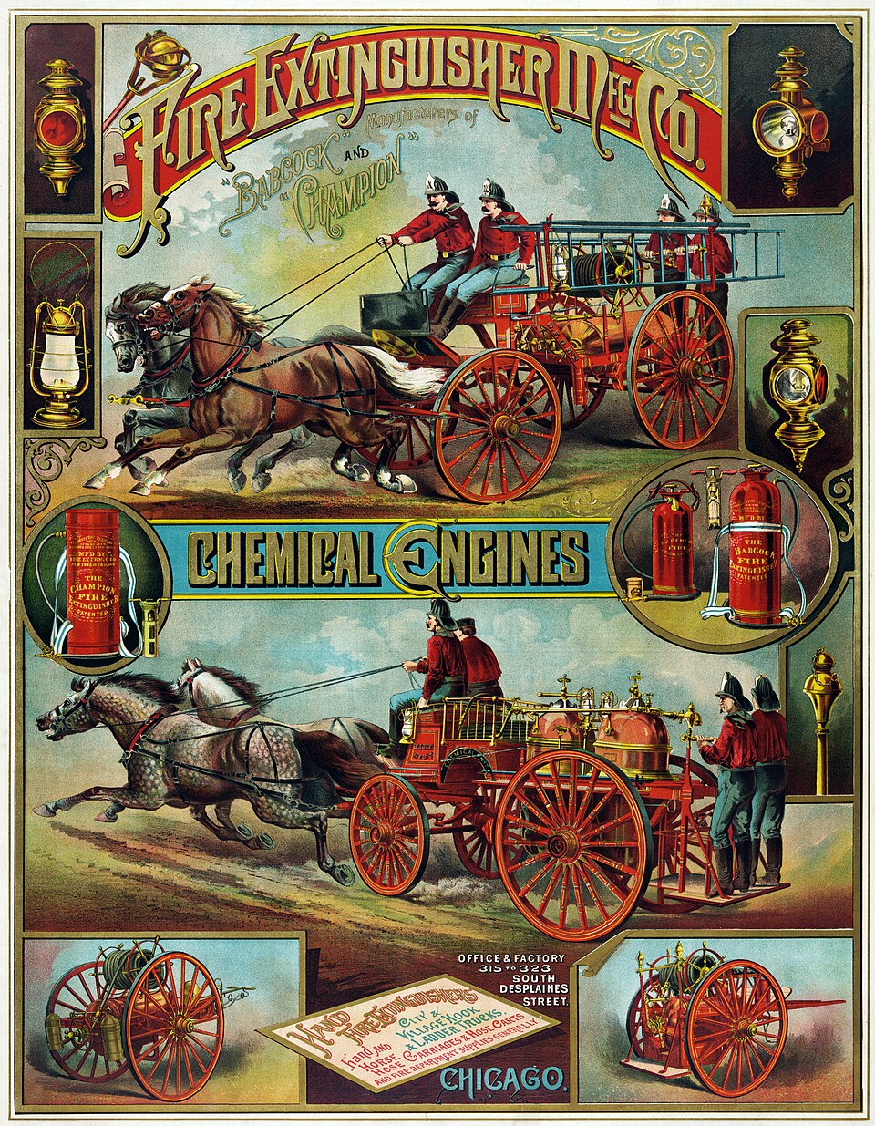 This late-19th-century poster for the Fire Extinguisher