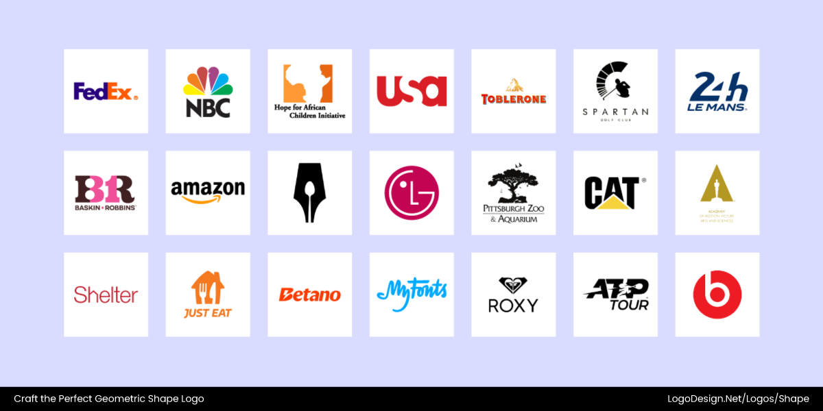 Negative space logos