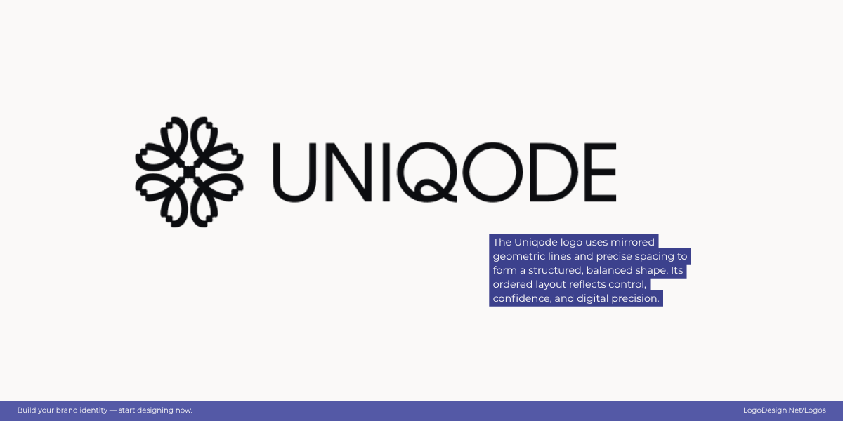 Uniqode Logo Symmetry and Order
