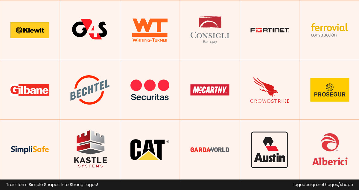 Construction Security Logos with warm tones