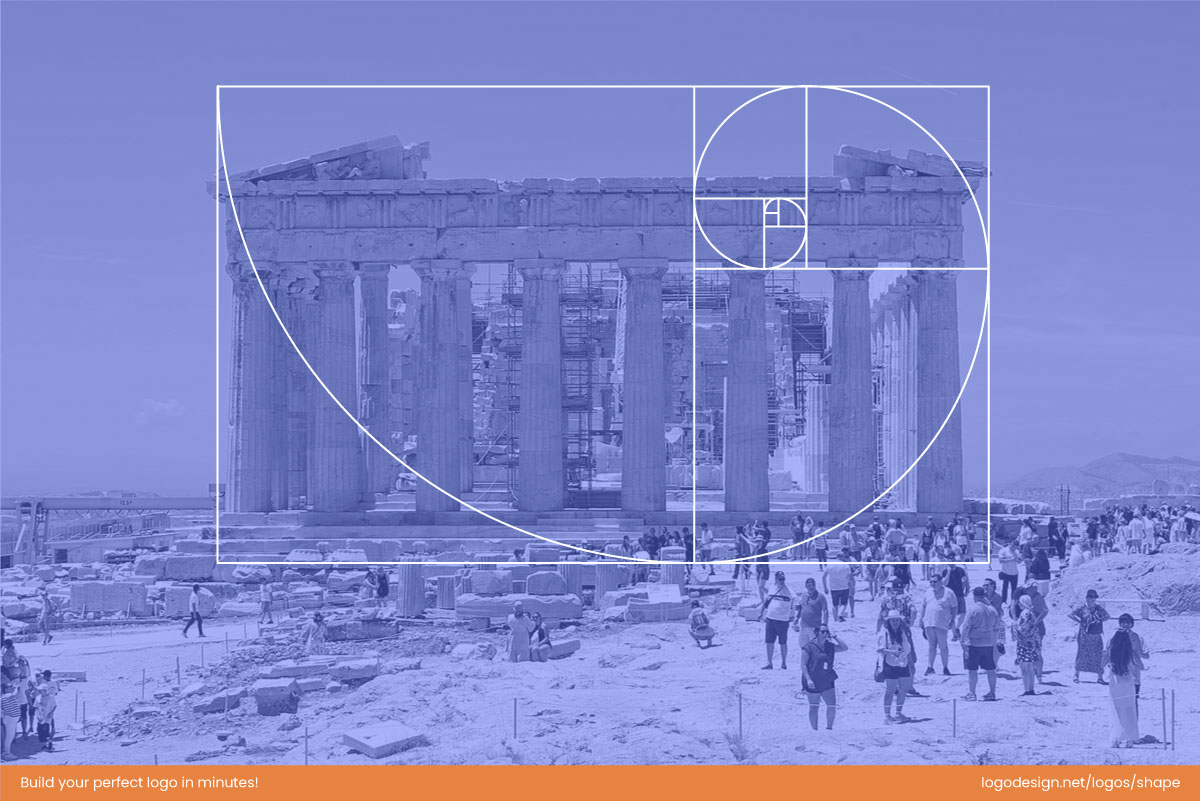 Parthenon with Golden Ratio