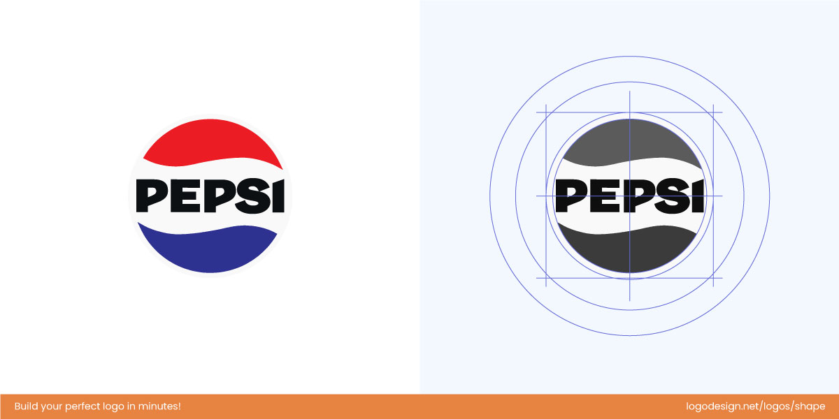 Pepsi Logo on Golden Ratio