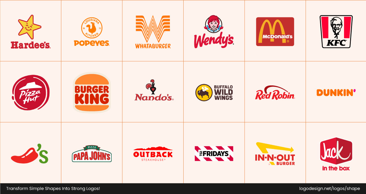 Restaurant Logos with warm tones