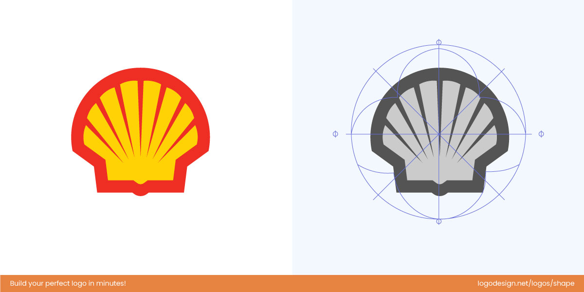 Shell Logo on Golden Ratio