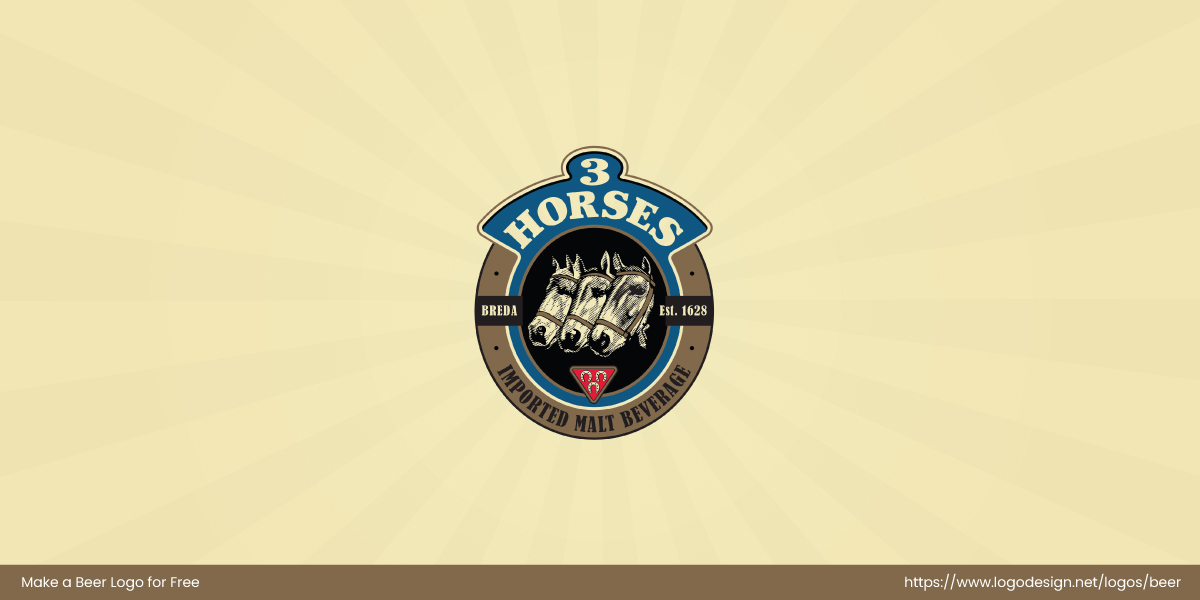 Three Horses Beer logo Three Horses Beer logo