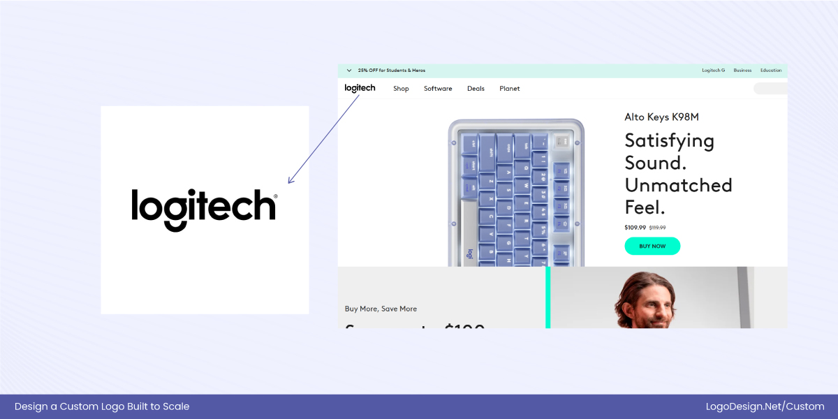 Logitech Logo website