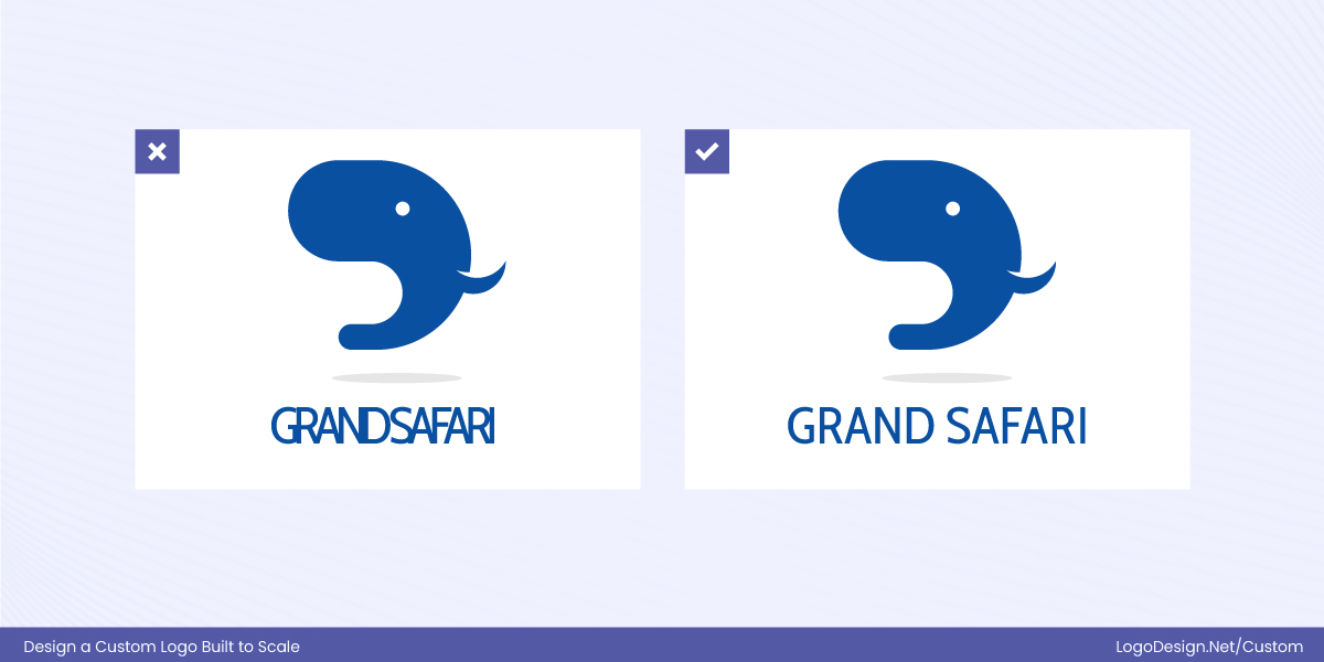 Poor spacing that breaks at small scales