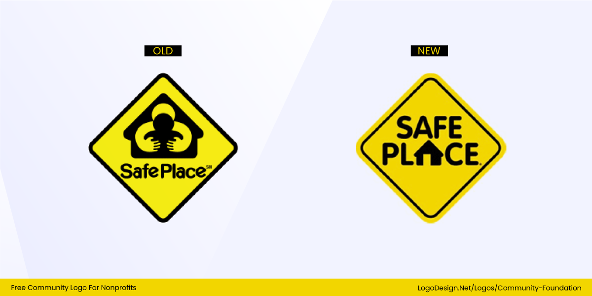 Old vs New National Safe Place logo