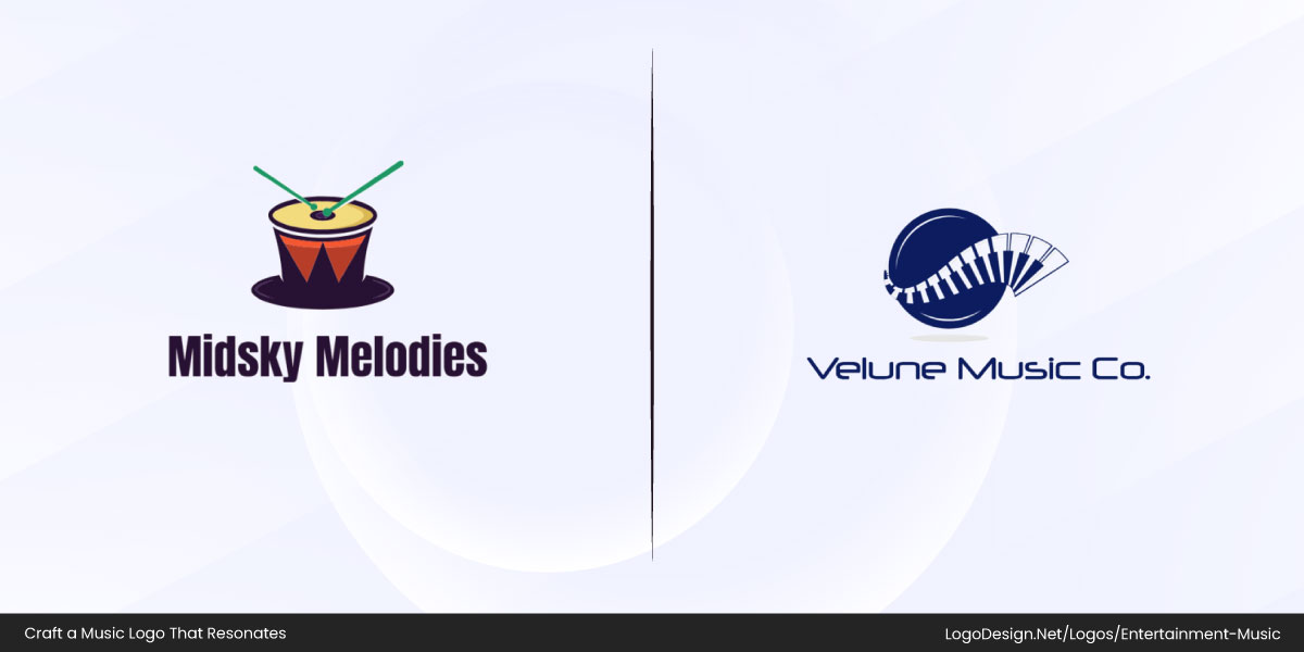 Drum with sticks and piano key