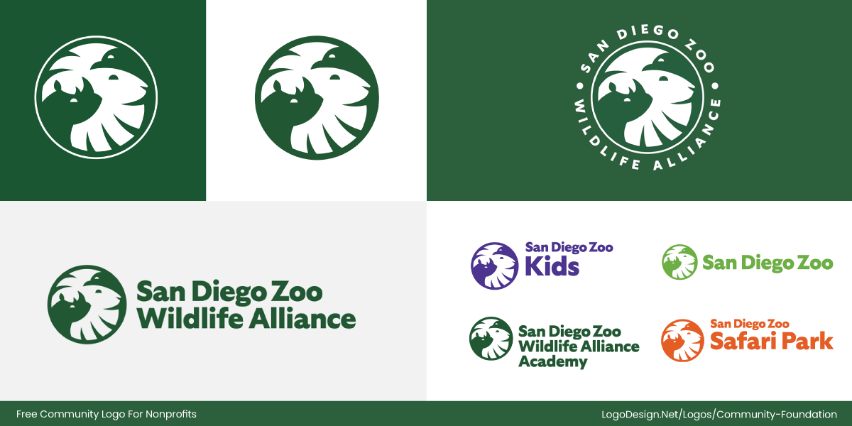 San Diego Zoo Wildlife Alliance logo system