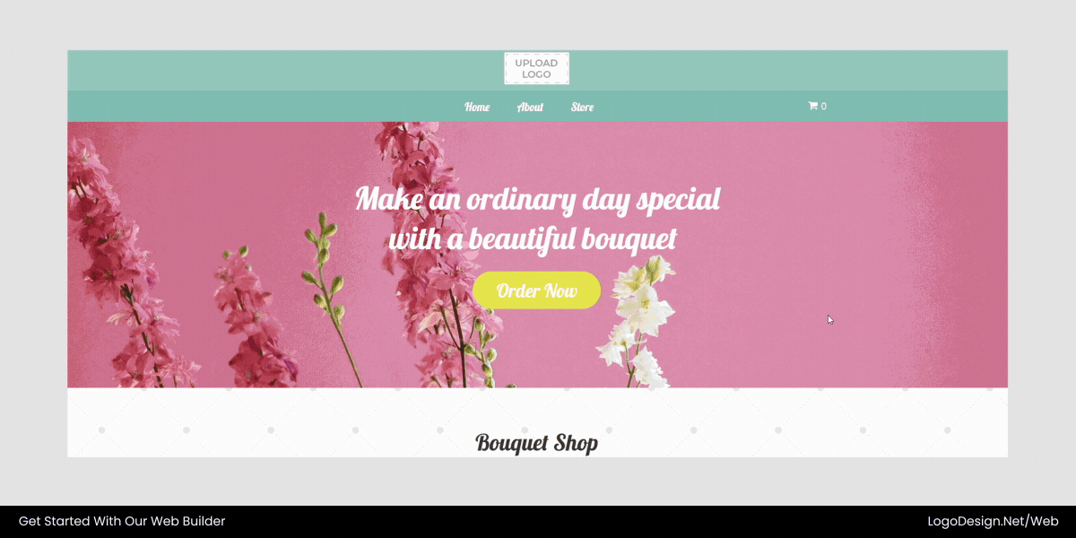 Online flower shop website template