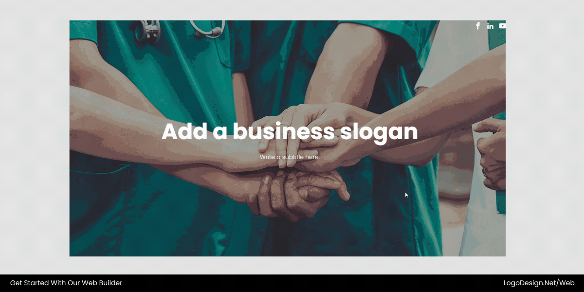 Healthcare website template design