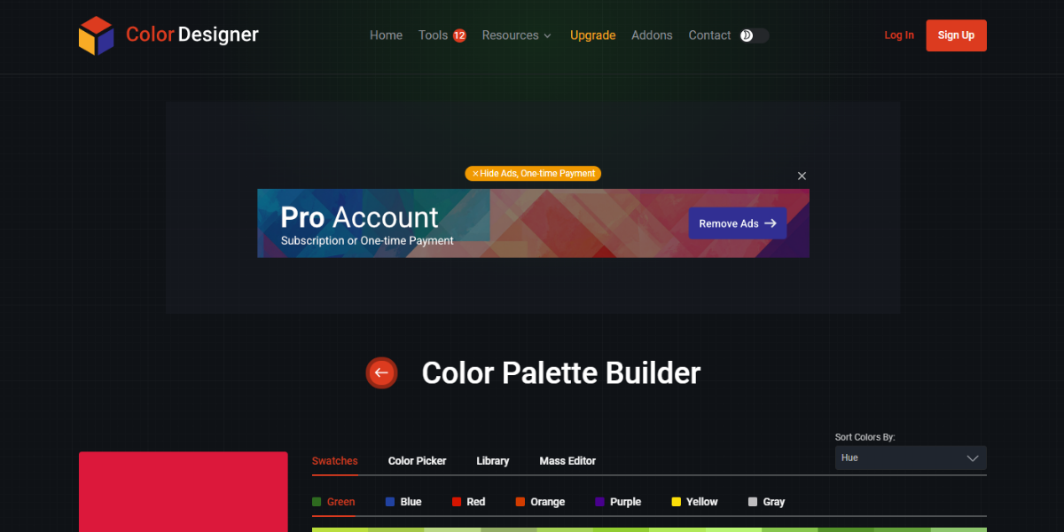 Color Designer Palette Builder Color Designer Palette Builder