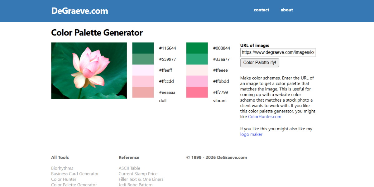 DeGraeve Color Palette DeGraeve Color Palette
