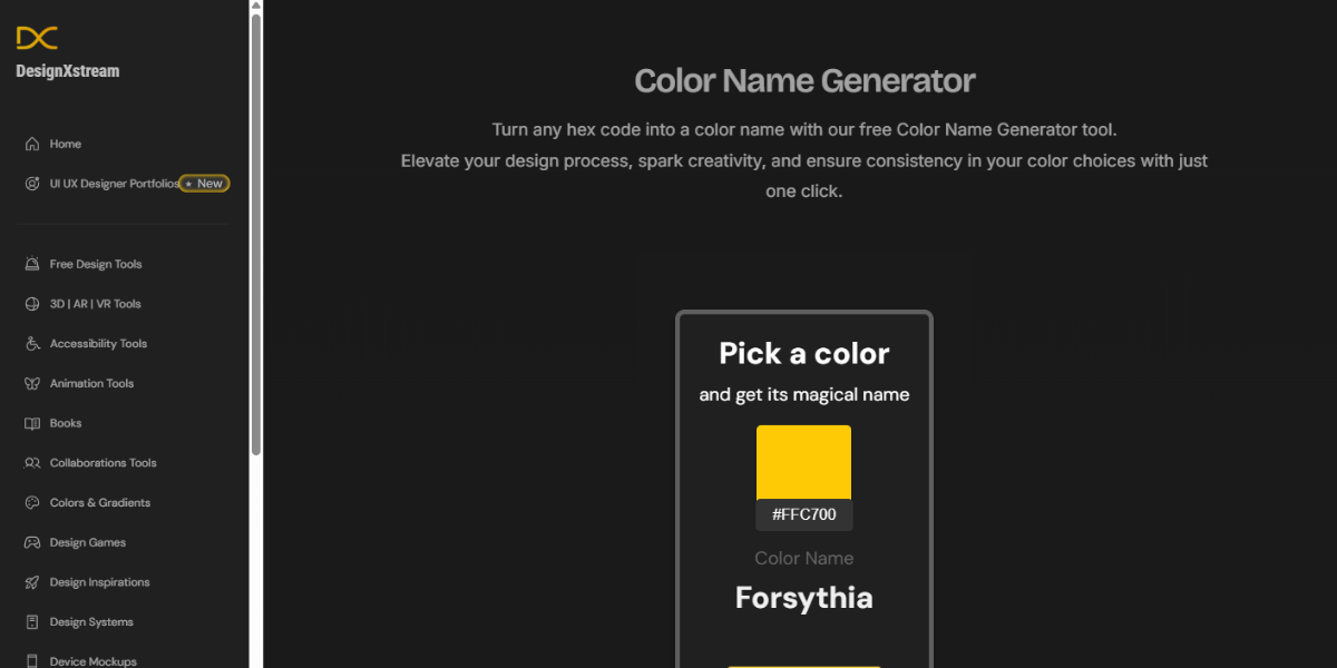 DesignxStream Color Name Finder DesignxStream Color Name Finder