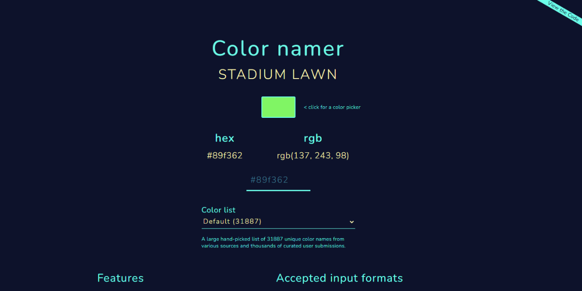 Robert Cooper’s Color Name Finder Robert Cooper’s Color Name Finder