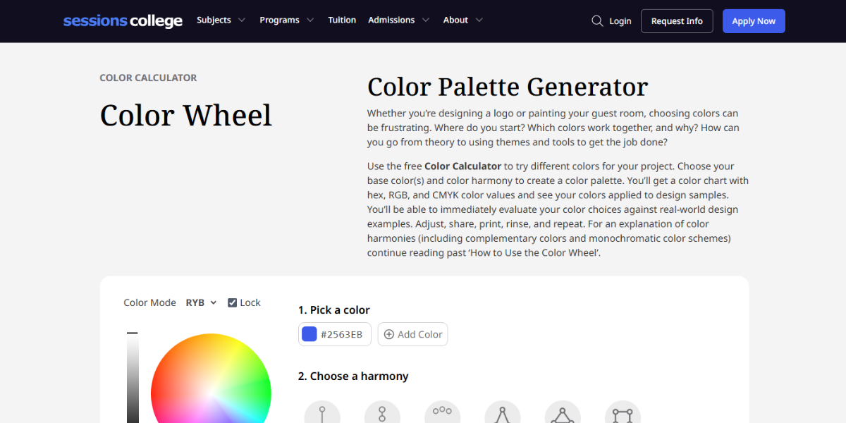 Session College’s Color Wheel Session College’s Color Wheel