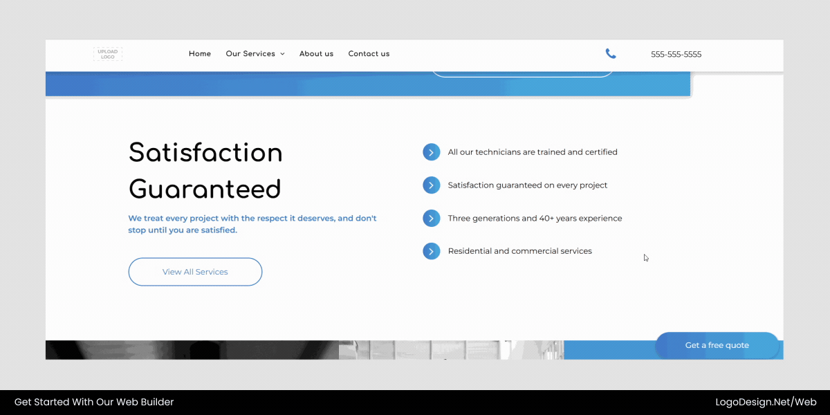 Electrician website template design