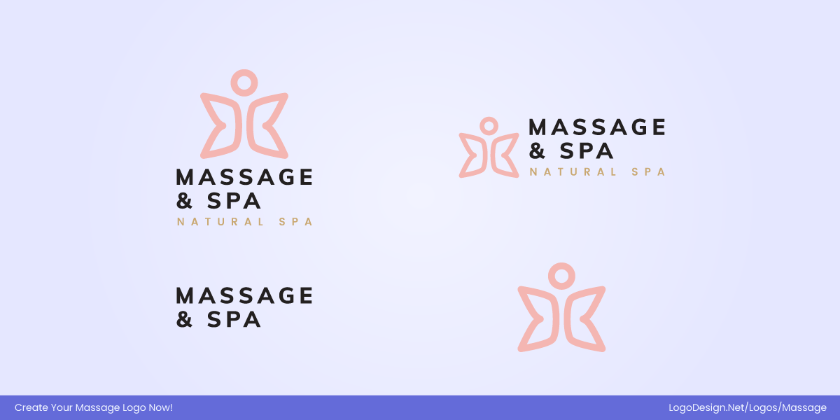 small to large massage logo