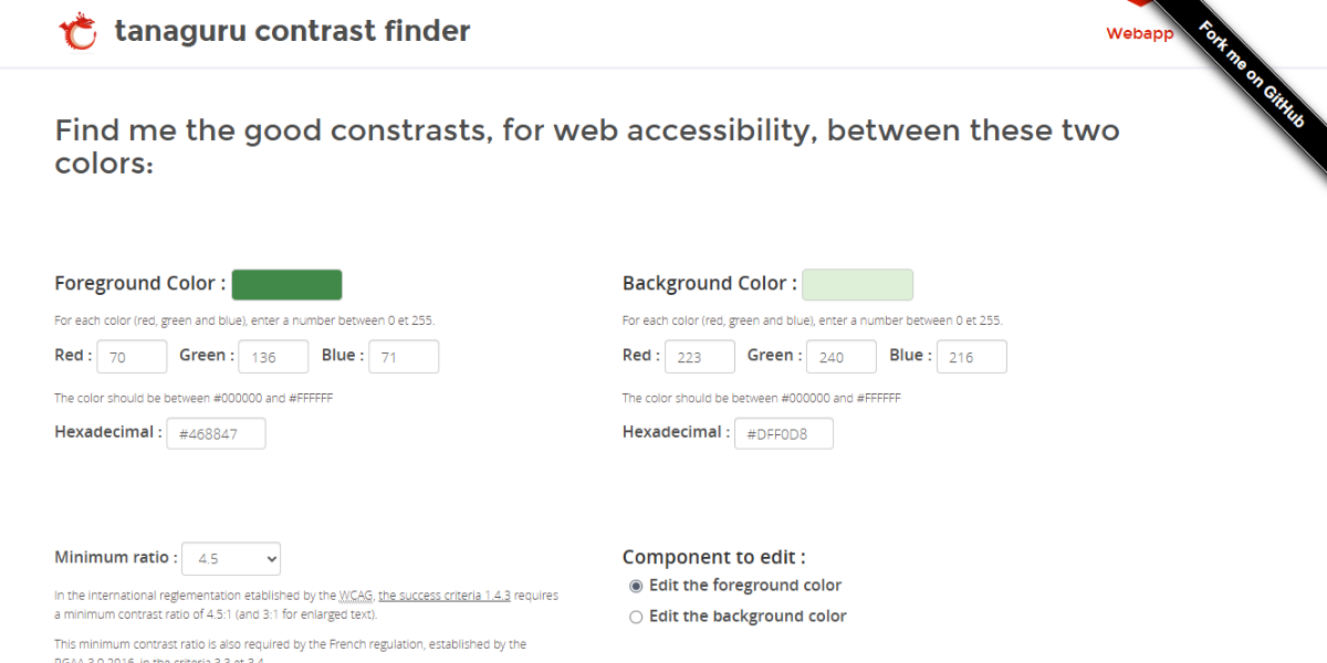 Tanaguru Contrast Finder Tanaguru Contrast Finder