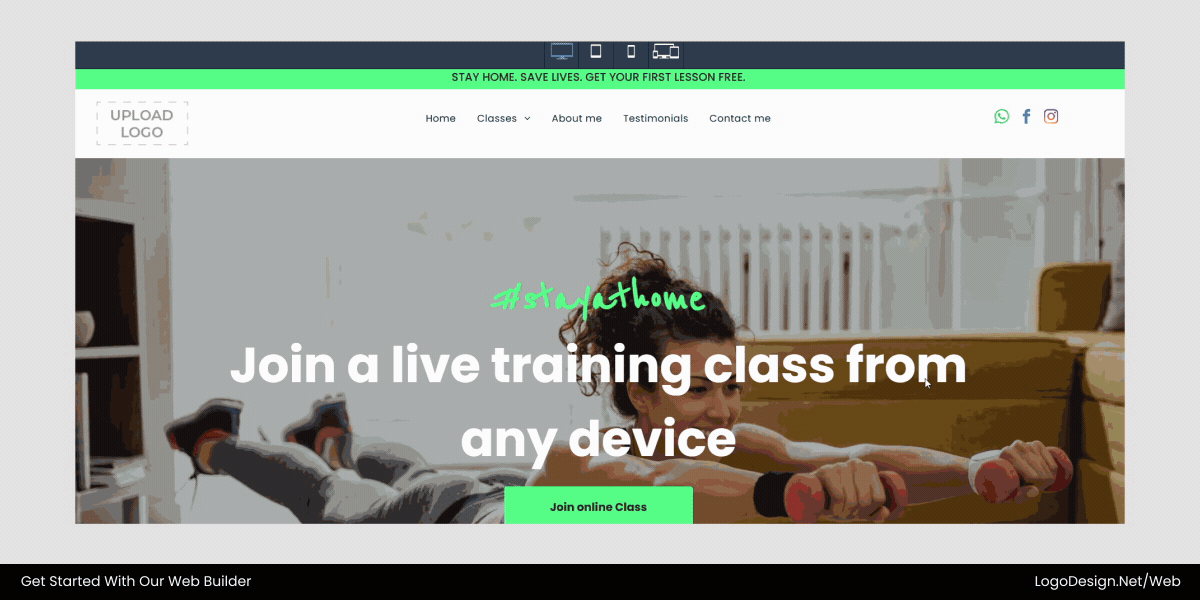 Yoga studio website template