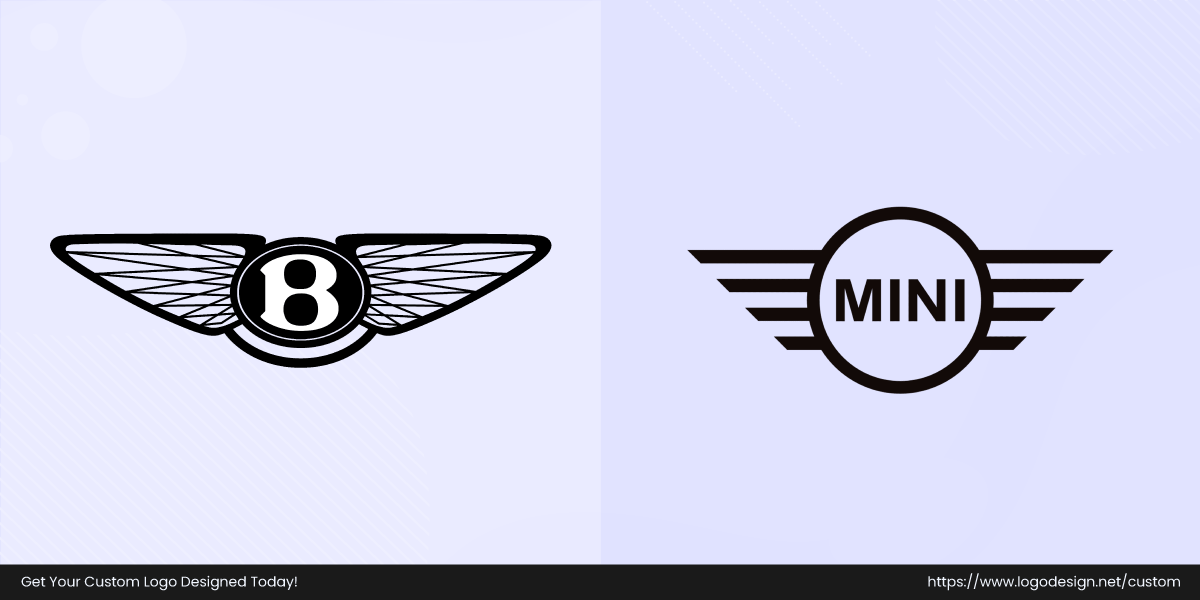 Bentley Motors and Mini logos side by side.