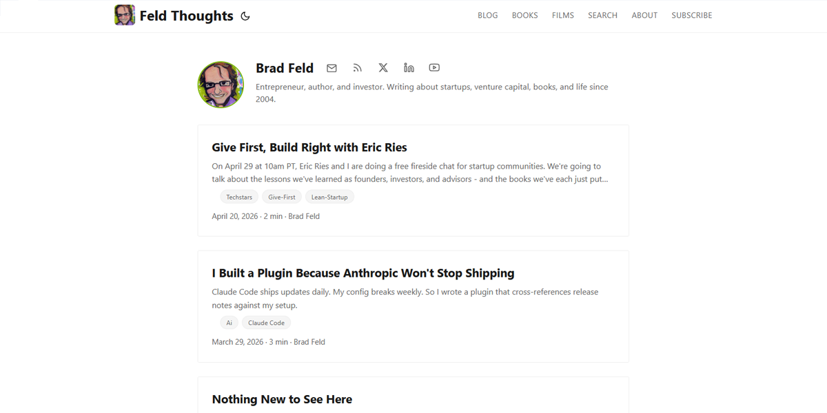 Feld Thoughts