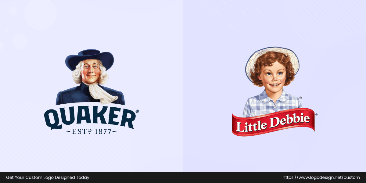 Quaker Oats Company and Little Debbie logos side by side.